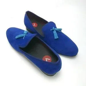 DARA | Shoes | Dara Luxury Velvet Blue Mens Smoking Slippers 